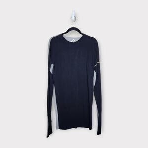 Sonia by Sonia Rykiel Black Gray Long Sweater with Floral Sleeve Women's Small